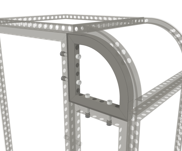 beMatrix b62 Rahmen [0496 X 0496 mm] mit gebogener Ecke R368 VELCRO