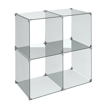 Steckvitrine Würfel