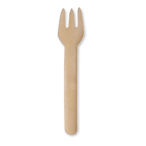 Gabeln aus Papier "pure" 15,5 cm braun, VPE= 120 Stück (20x 6)