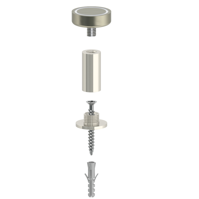 Abstandshalter und Magnet Kombination, mit Grundplatte, L=25 mm