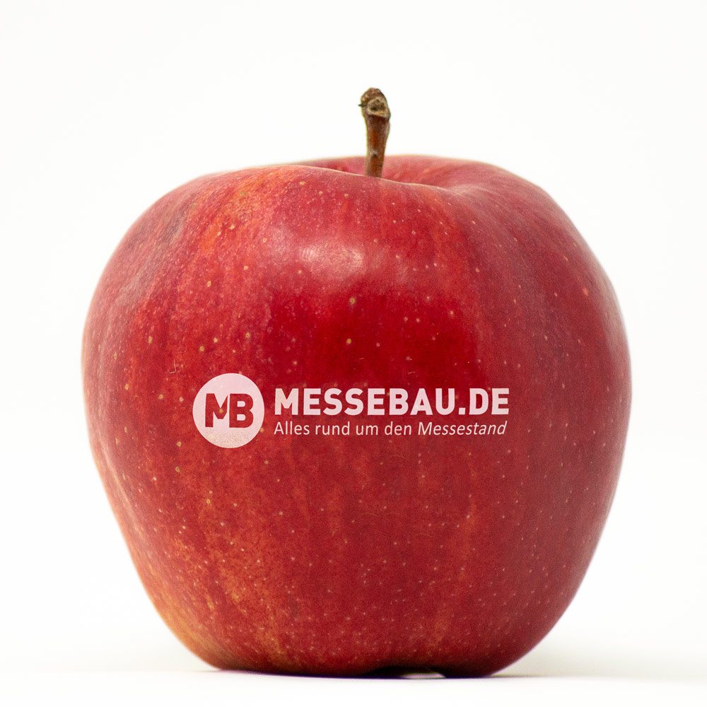 Bedruckter Apfel rot