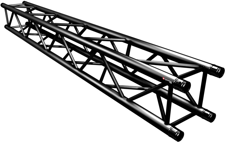 Naxpro-Truss FD 34 Strecke 250 cm RAL9005 - Schwarz - Seidenmatt