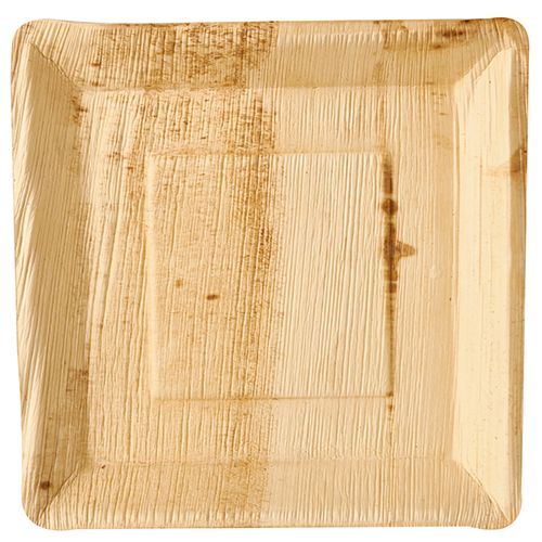 Teller aus Palmblatt "pure" eckig 25 x 25 cm, VPE= 100 Stück (4x 25)