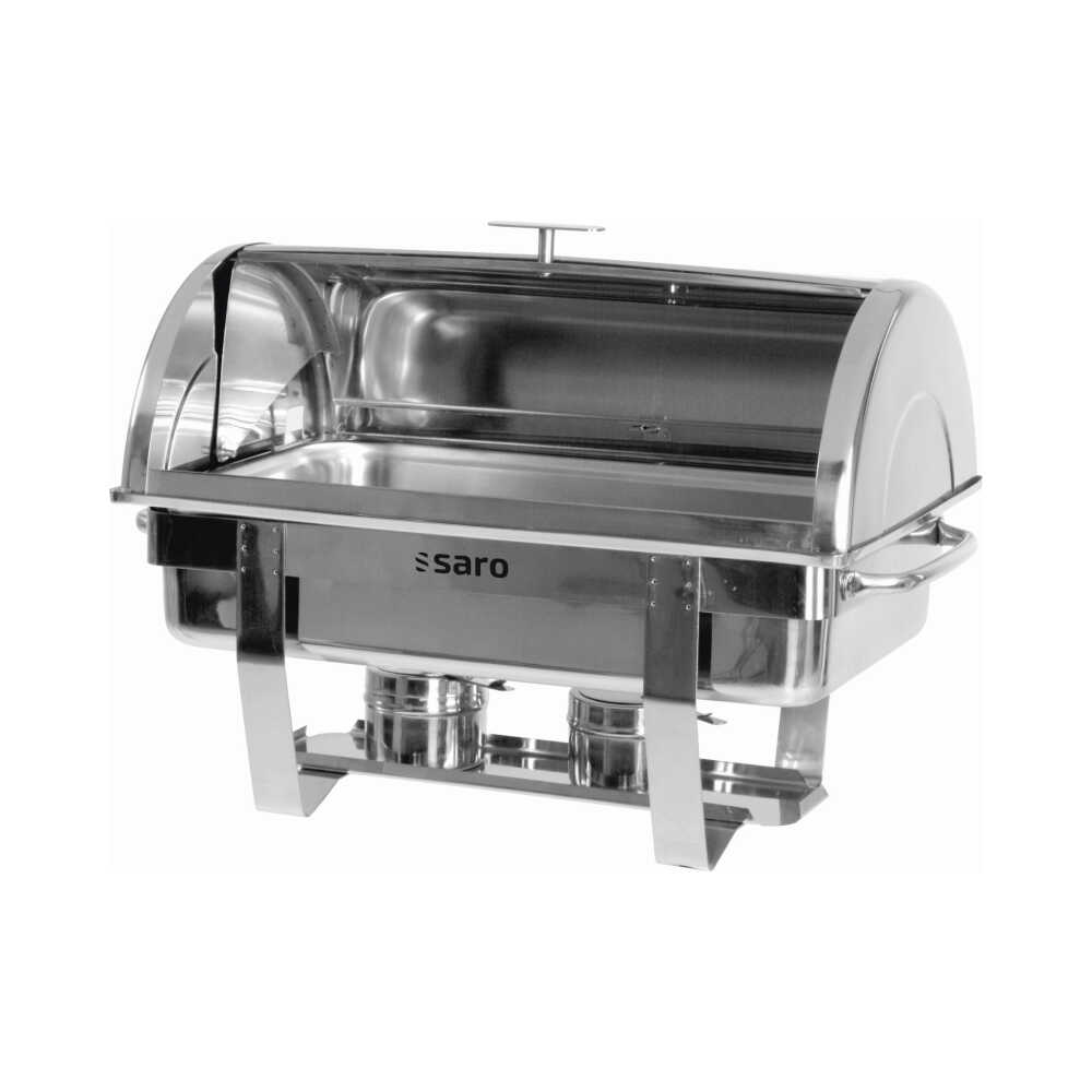 Saro Chafing Dish GN1/1 – 65mm mit Rolldeckel, Edelstahl, 600 x 355 x 395 mm 