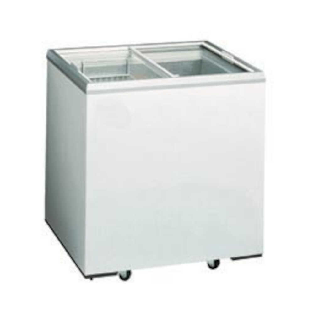KBS Impuls-Tiefkühltruhe D 200 mit Glasschiebedeckeln, 190 Liter, -15°C bis -23°C, 725mm Breite
