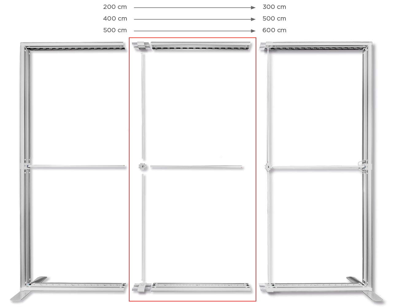 Erweiterungsmodul 100 cm für PMP Lightboxen und Messestände 