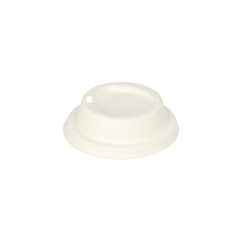 Dom-Deckel aus Zuckerrohr "pure" rund Ø 8 cm, VPE= 1000 Stück (20x 50)