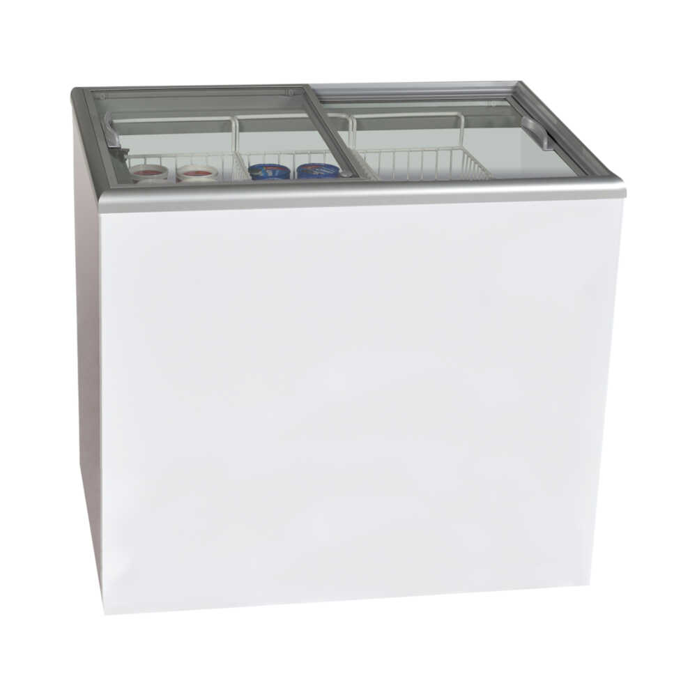 Impuls-Tiefkühltruhe KBS 38 G mit Glasschiebedeckeln, 331 Liter, -16°C bis -23°C, 1094mm Breite
