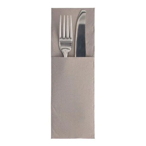 Bestecktaschen "ROYAL Collection" 48 x 30 cm grau, VPE= 300 Stück (6x 50)
