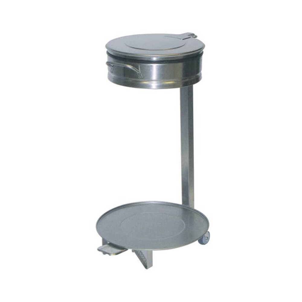 KBS Müllsackwagen mit Klapp-Deckel, Edelstahl, 450 x 450 x 850 mm