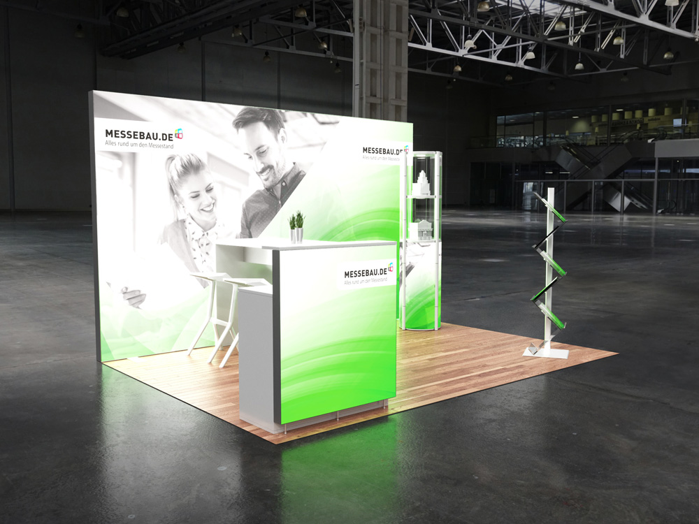 Octalumina LED Messestand - 4m Kopfstand