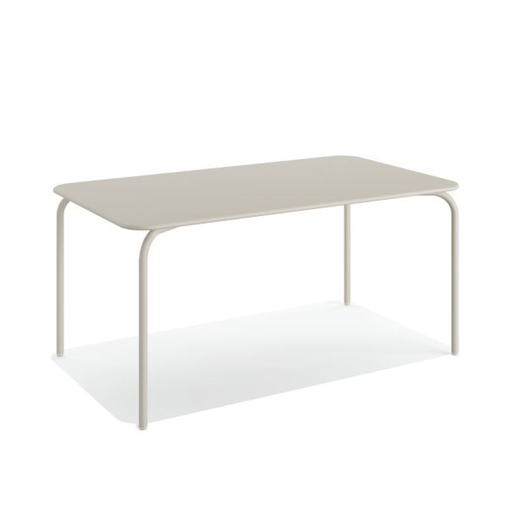 Shine Ess- & Bistrotisch Stahl rechteckig – Beige