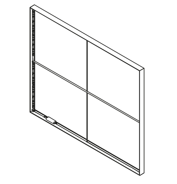 Leuchtwandelement 3000 x 2480 mm ohne Fussplatten