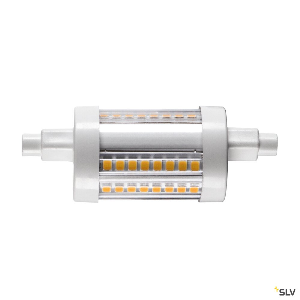 QT DE12 R7S 78mm, LED Leuchtmittel transparent 9W 3000K CRI90 330°