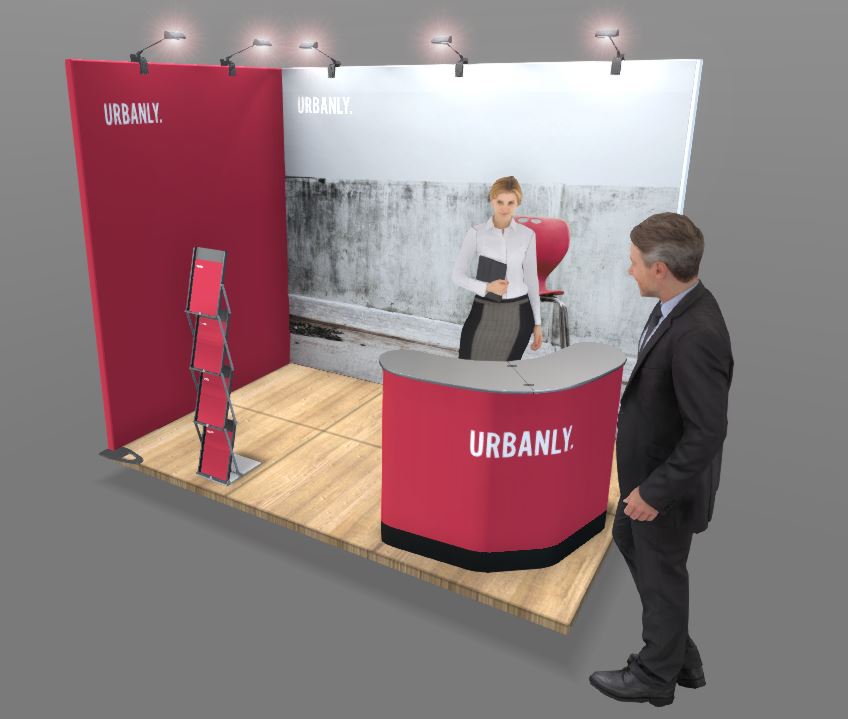 Expand System Eck Messestand 3x2m - Höhe 240cm