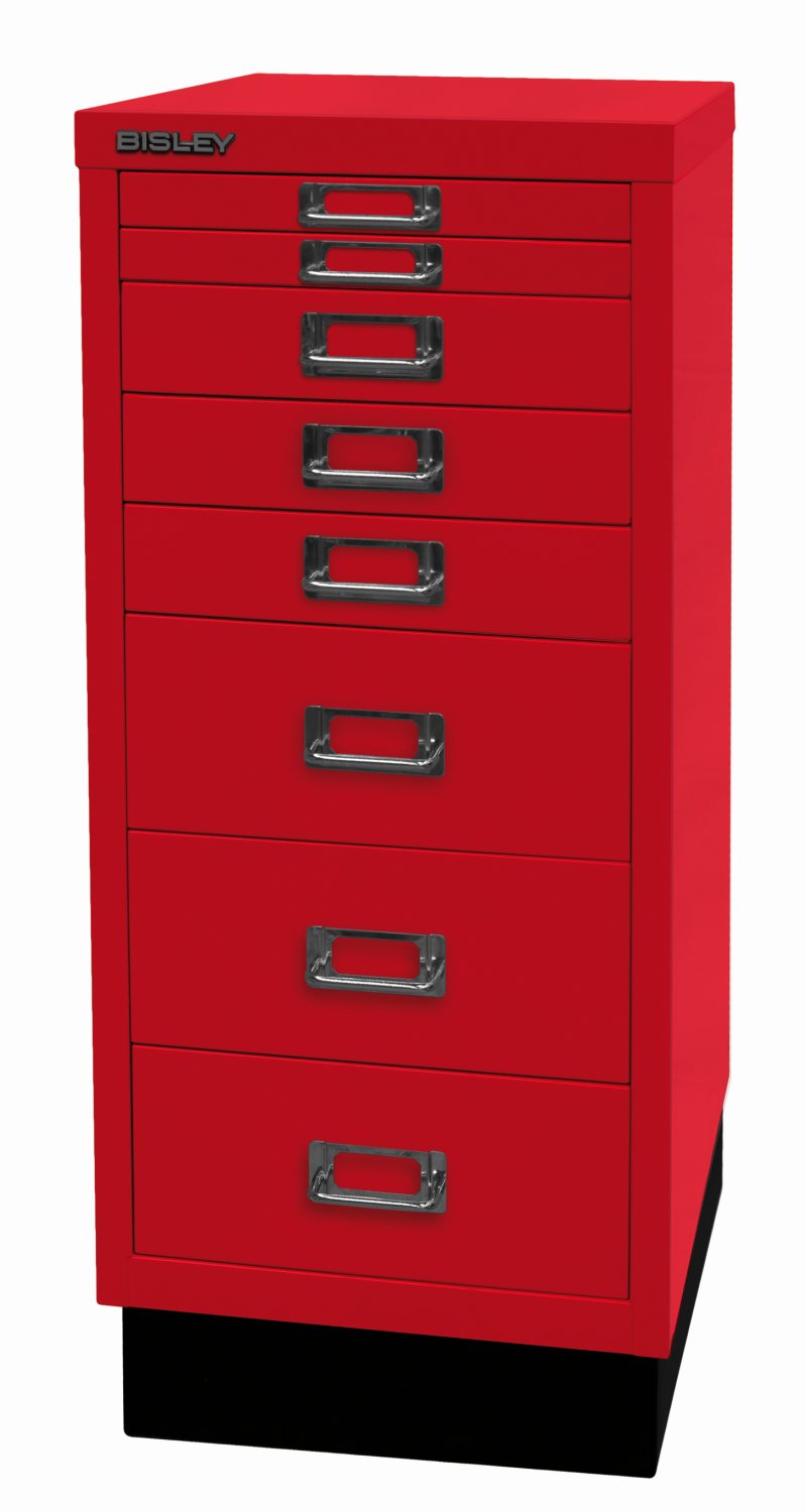 Bisley MultiDrawer™ 29er Serie mit Sockel - DIN A4 mit 8 Schubladen
