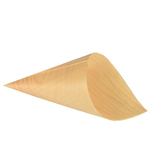 Fingerfood-Spitztüten, Holz "pure" Ø 12,5 cm x 24 cm, VPE= 500 Stück (10x 50)