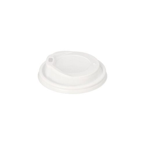 Dom-Deckel, PS "To Go" rund Ø 8 cm x 2,4 cm weiß, VPE= 1000 Stück (10x 100)