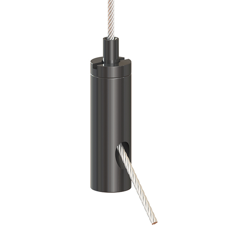 Drahtseilhalter Gripper 15 SE, M4i, schwarz beschichtet (ehemailg G-15-12s) max. Seil Ø1,5 mm