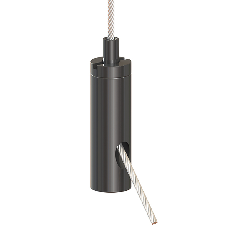 Drahtseilhalter Gripper 15 SE, M4i, schwarz beschichtet, max. Seil Ø 1,5 mm