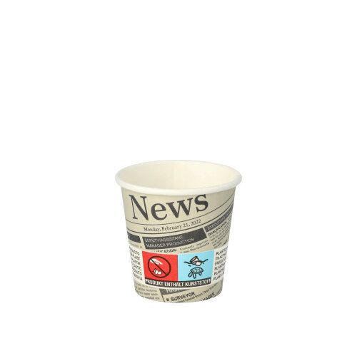 Pappbecher "To Go" 5 cl "Newsprint", VPE= 1000 Stück (20x 50)