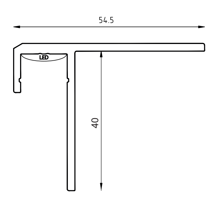 OCTAeco floor Sockelwinkel, für LED Modul