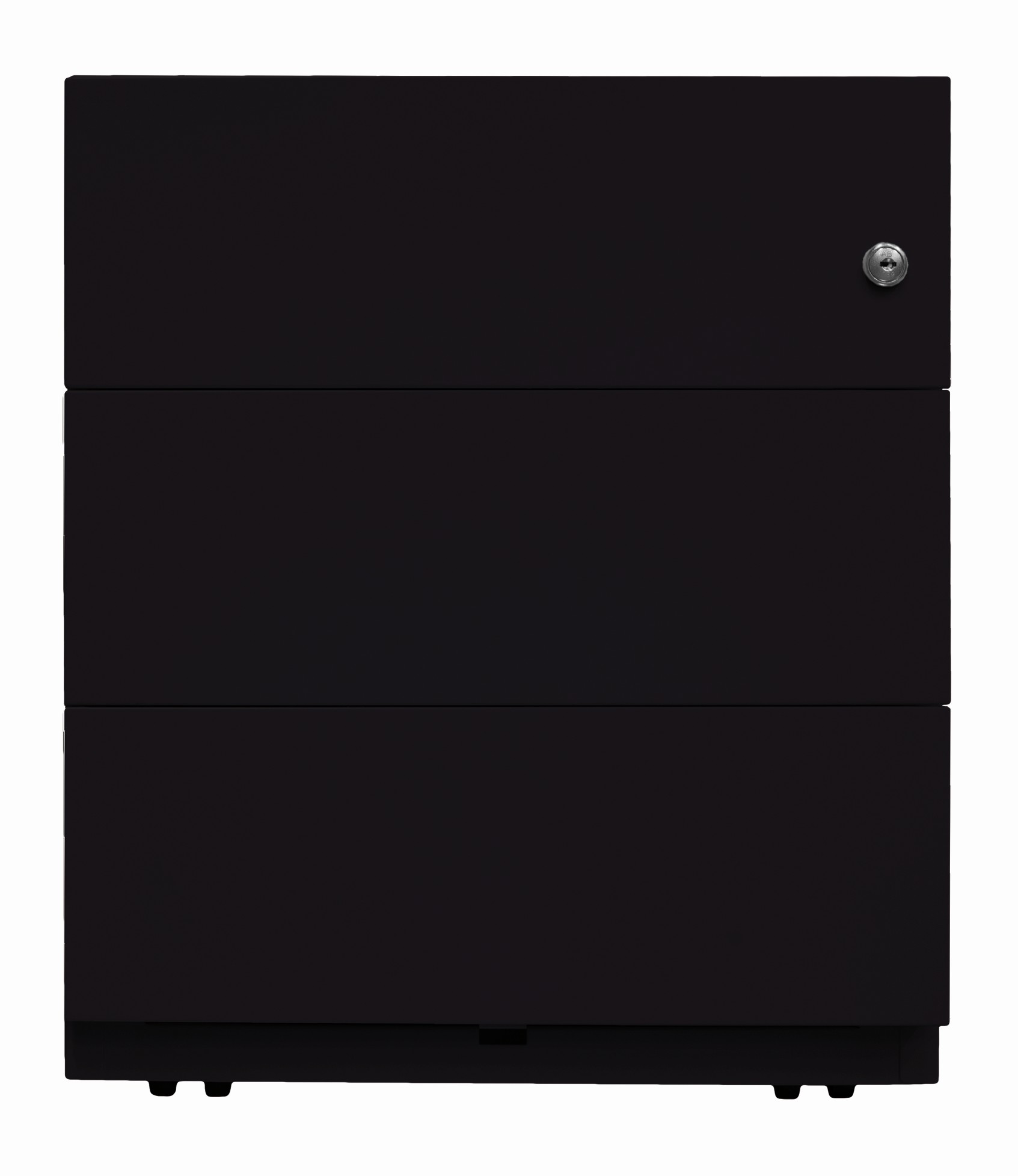 Bisley Rollcontainer Note™ mit Griffleiste und 3 Universalschubladen 565mm Tiefe