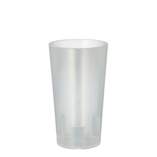 Mehrwegbecher 0,2 l Ø 6,5 cm x 11,4 cm transluzent unzerbrechlich, VPE= 200 Stück (20x 10)