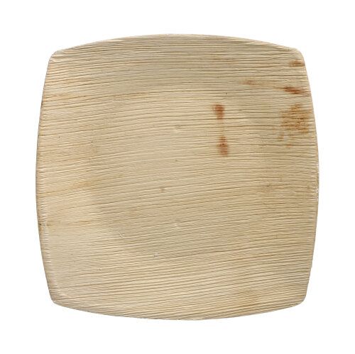 Teller aus Palmblatt "pure" 20 x 20 cm natur "QUADRATO", VPE= 100 Stück (4x 25)