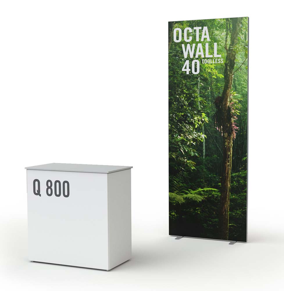 Octanorm Promotionstand 950 x 2480mm mit Counter