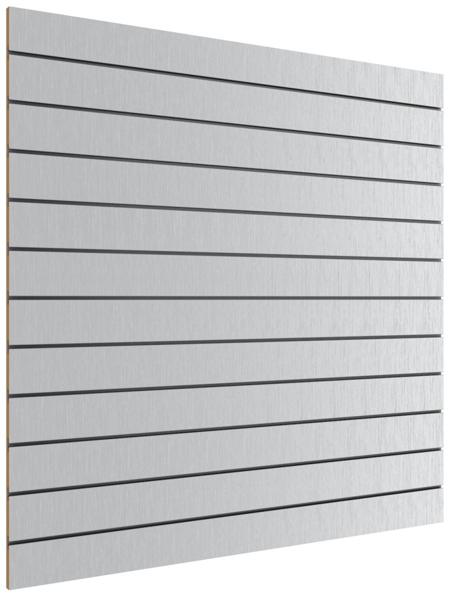 SPACEWALL® light Lamellenwand Alu gebürstet inkl. Alu-Schienen