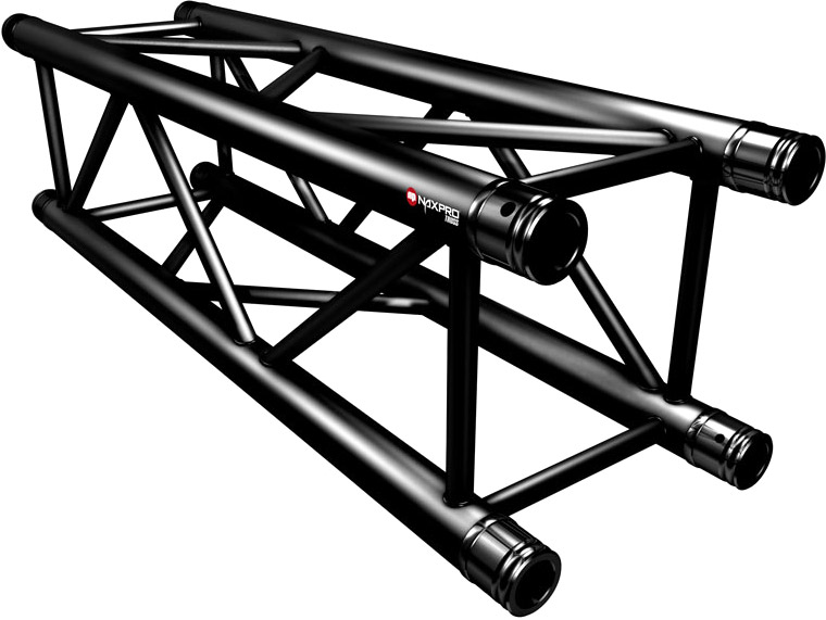 Naxpro-Truss FD 34 Strecke 100 cm RAL9005 - Schwarz - Seidenmatt