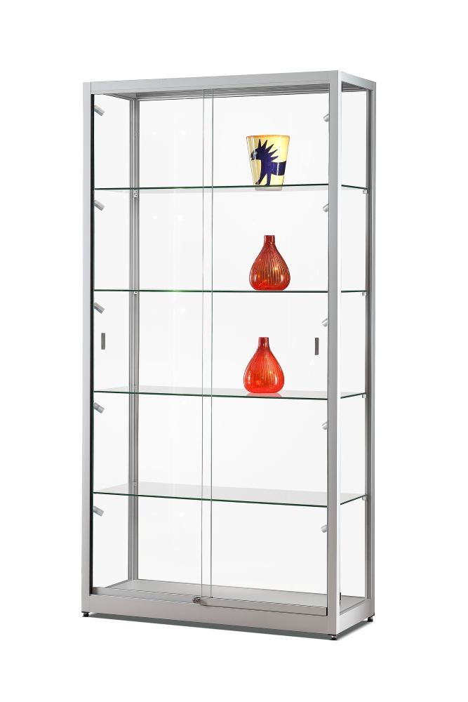 Verkaufsvitrine 311 1000 mit LED Seitenbeleuchtung 1000 x 400 x 1972 mm, in 2 Farben