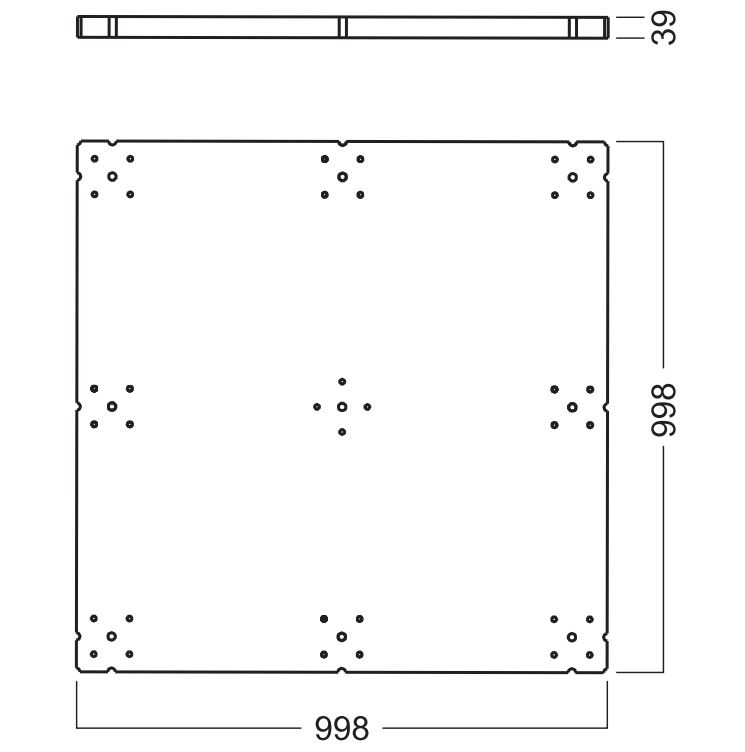 OctaClassic Floor Sandwichplatte 998x998mm, schwer entflammbar