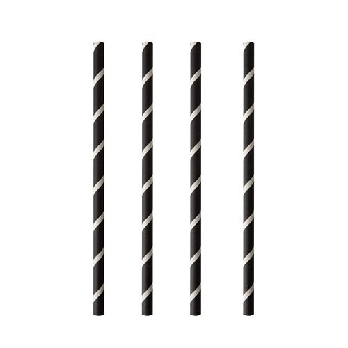 Shake-Halme, Papier Ø 8 mm x 20 cm schwarz/weiß "Stripes", VPE= 800 Stück (8x 100)