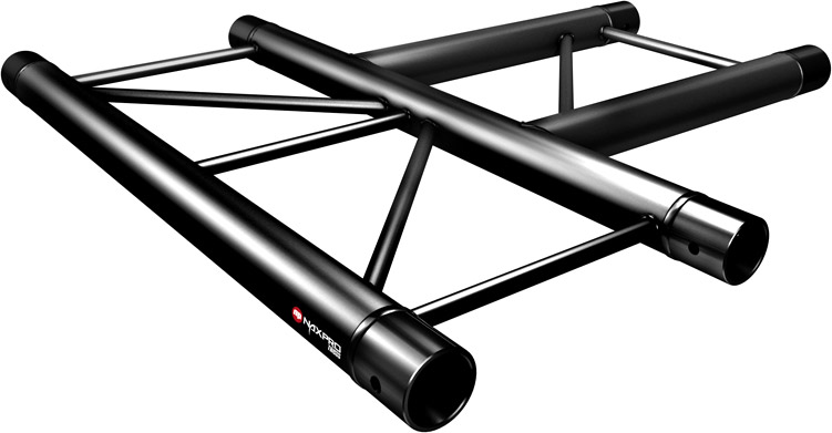 Naxpro-Truss FD 22 C35H 90° 3 Weg Winkel RAL9005 - Schwarz - Seidenmatt