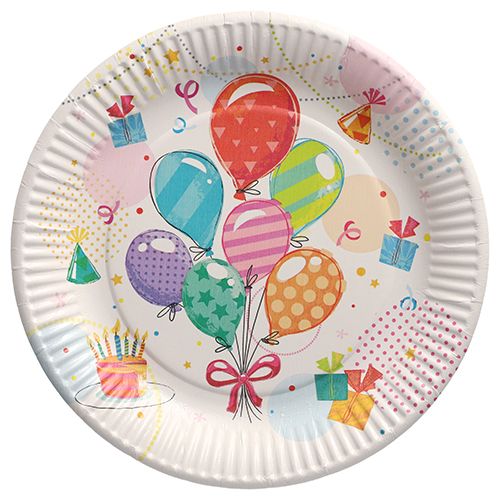 Pappteller, rund, Ø 23 cm, "Fete",VPE= 500 Stück (10x 50)