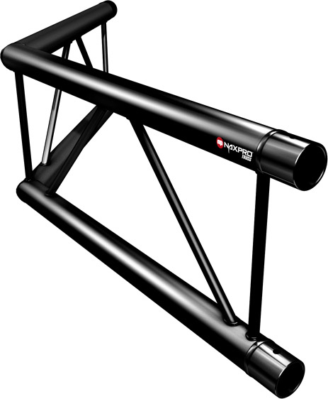 Naxpro-Truss FD 22 C23V 135° 2 Weg Winkel RAL9005 - Schwarz - Seidenmatt