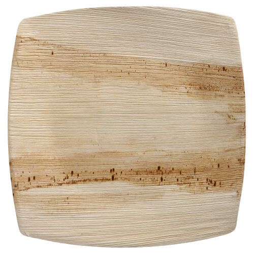 Teller aus Palmblatt "pure" 26 x 26 cm natur "QUADRATO", VPE= 100 Stück (4x 25)