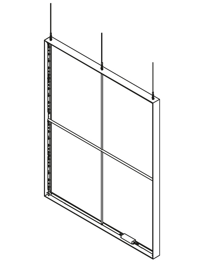 Leuchtwandelement 2000 x 2480 mm zur vertikalen Abhängung