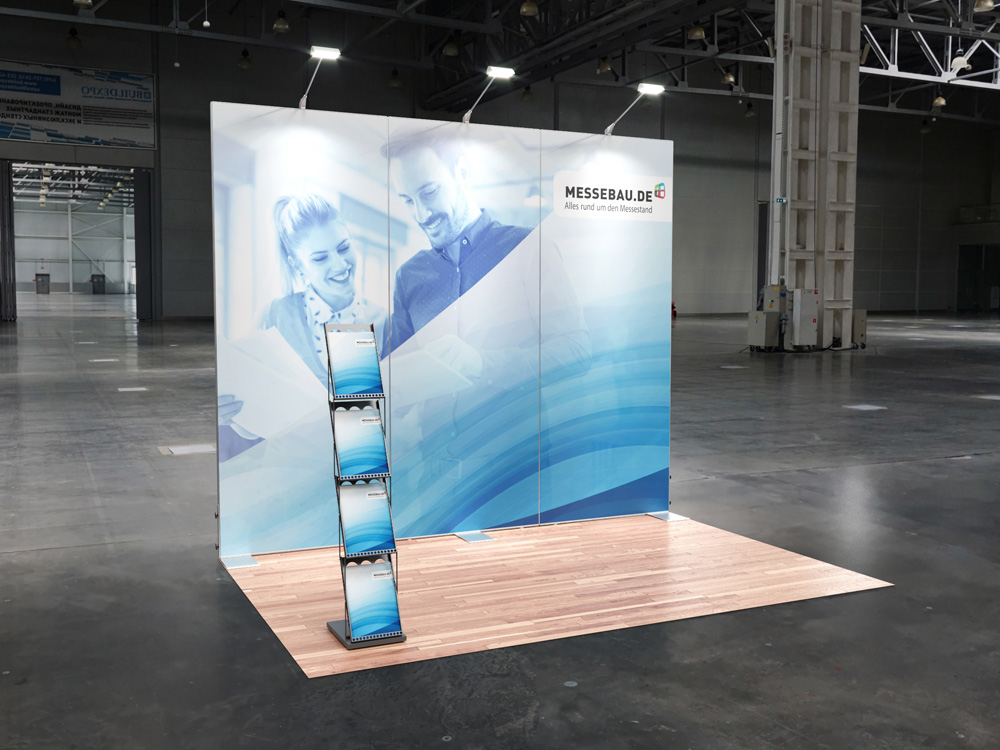 Octawall Messestand - 3m Wandelement mit Stoffdruck freistehend