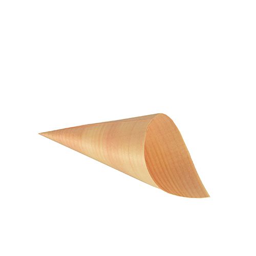 Fingerfood-Spitztüten, Holz "pure" Ø 6,5 cm x 12,5 cm, VPE= 500 Stück (10x 50)