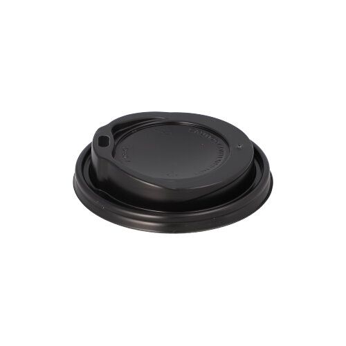 Dom-Deckel, PS "To Go" rund Ø 9 cm x 2,4 cm schwarz, VPE= 1000 Stück (10x 100)