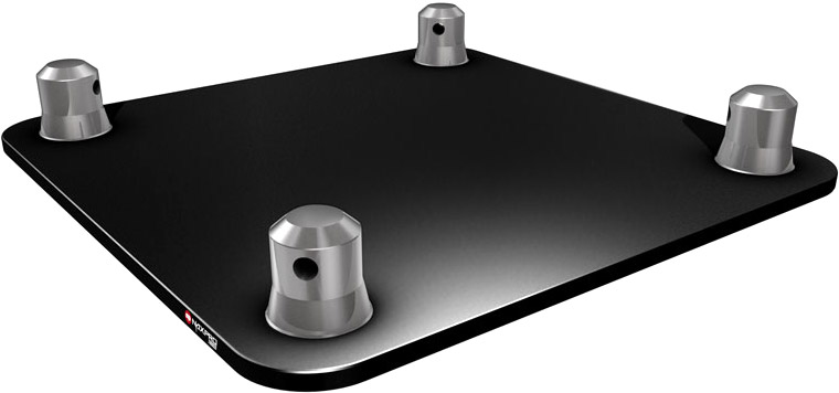 Naxpro-Truss FD 34 Bodenplatte RAL9005 - Schwarz - Seidenmatt