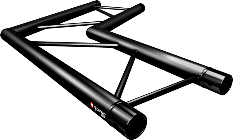 Naxpro-Truss FD 22 C22H 120° 2 Weg Winkel RAL9005 - Schwarz - Seidenmatt