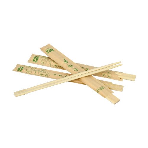 Essstäbchen aus Bambus, 21 cm, einzeln verpackt, VPE= 1000 Stück (10x 100)