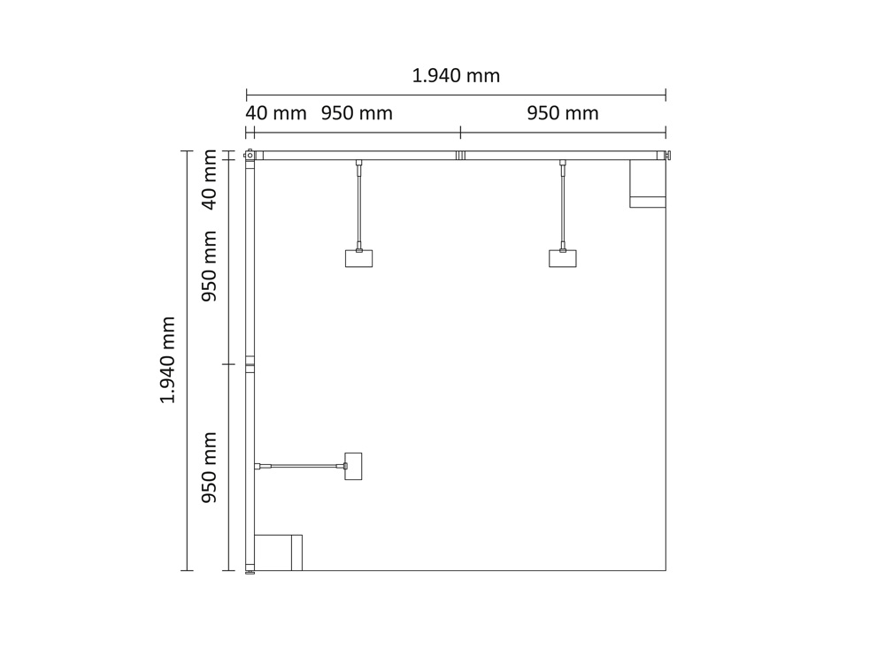 Octawall Messestand 2x2m Eckstand