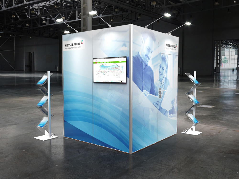 Octawall Messestand 2x2m Kabine freistehend