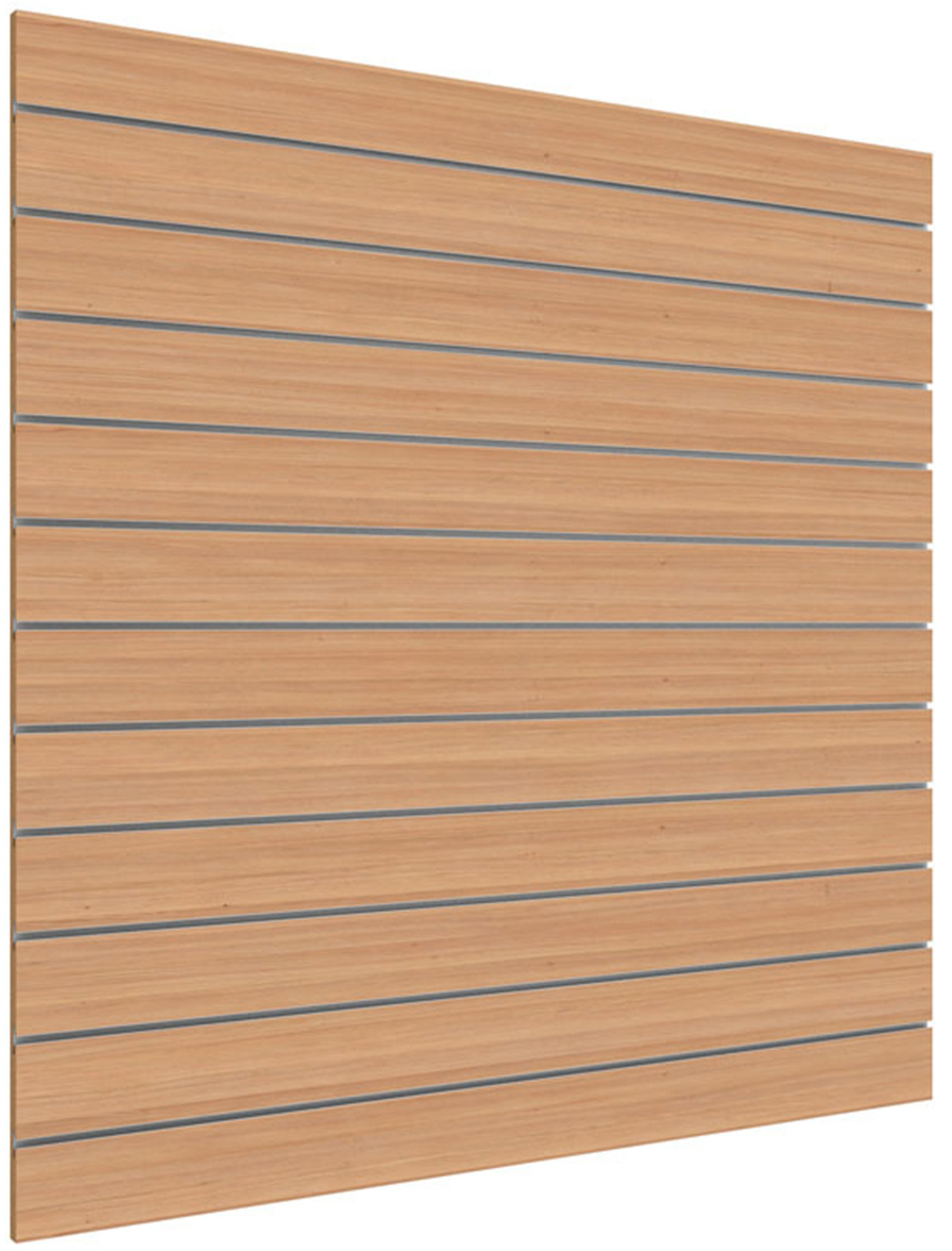 SPACEWALL® light Lamellenwand buche hell inkl. Alu-Schienen