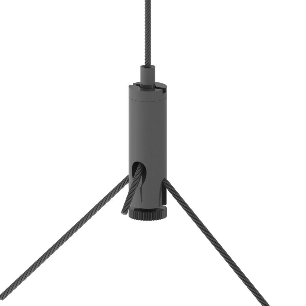 Drahtseilhalter Gripper 15 Y - SE - M5i mit Schlitz und Sicherungsschraube - Schwarz